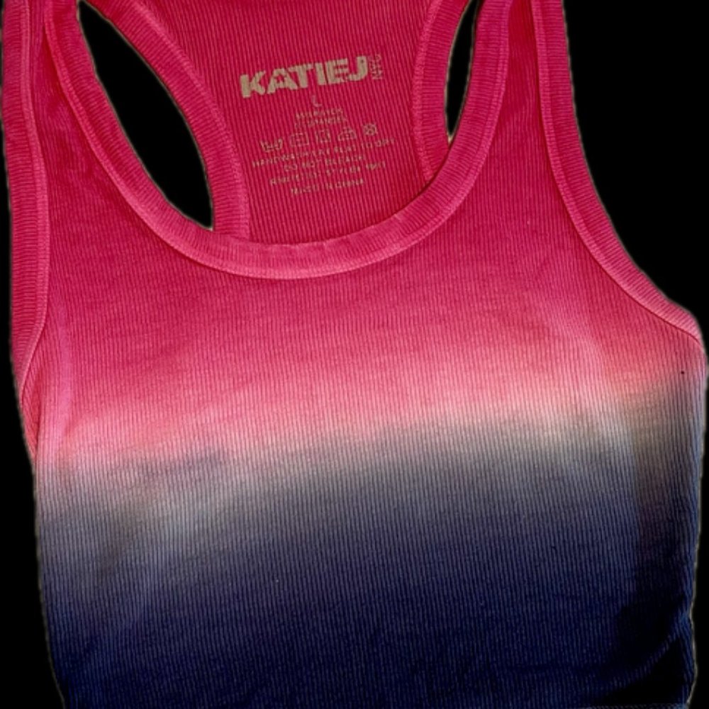 Katie J NYC Livi Crop Tank Dip Dyed Size L (12)